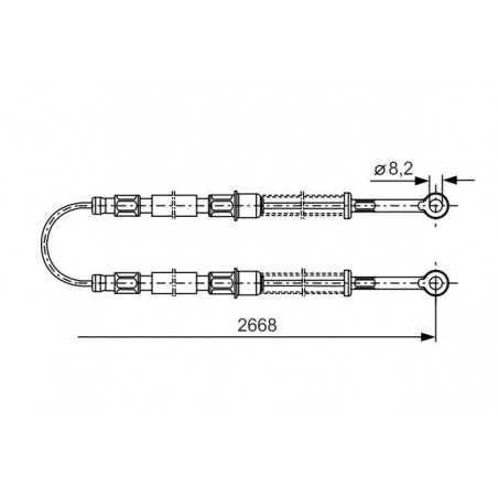 Câble de frein à main BOSCH
