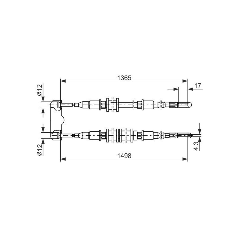 Câble de frein à main BOSCH