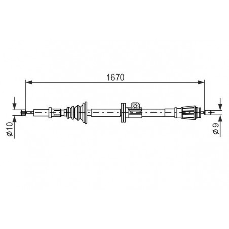 Câble de frein à main BOSCH