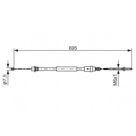 Câble de frein à main BOSCH