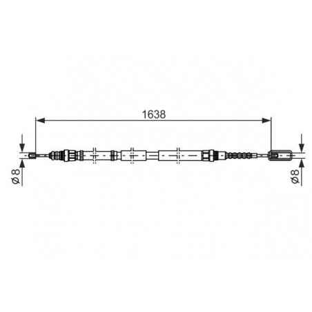Câble de frein à main BOSCH