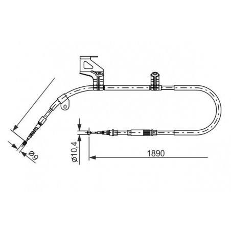 Câble de frein à main BOSCH