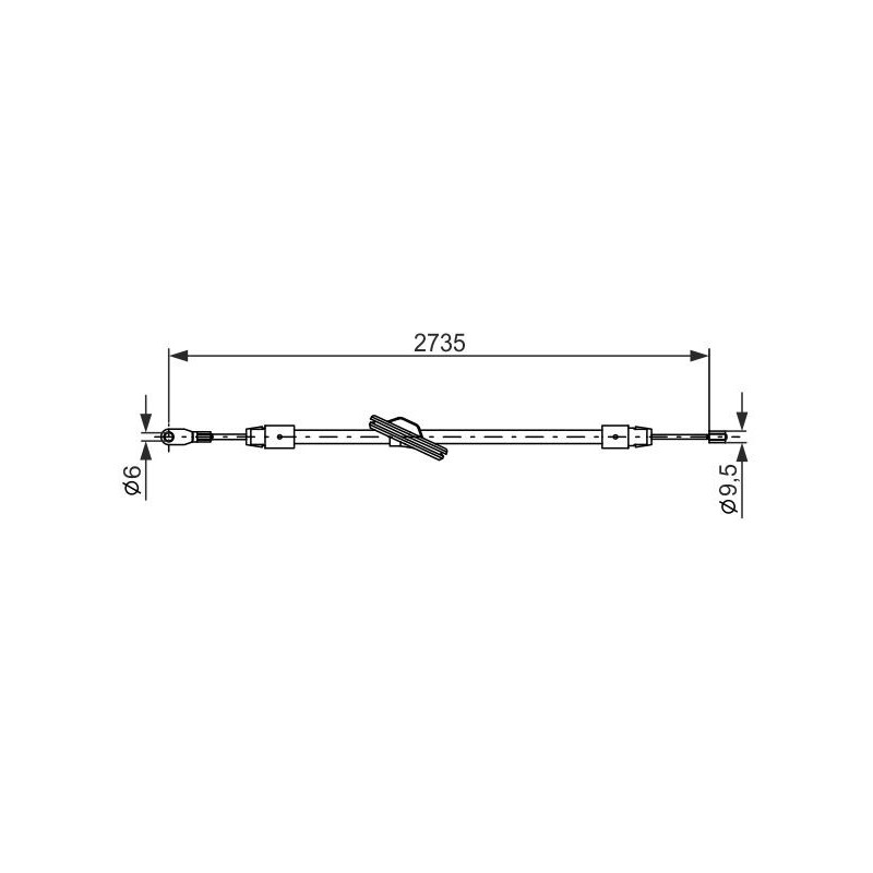 Câble de frein à main BOSCH