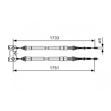Câble de frein à main BOSCH