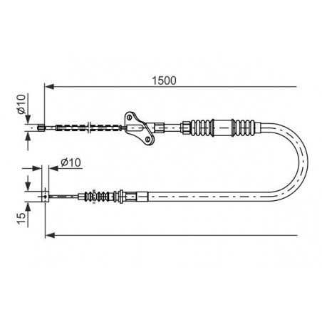 Câble de frein à main BOSCH