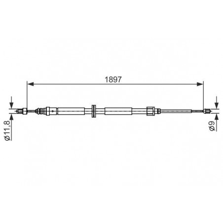 Câble de frein à main BOSCH