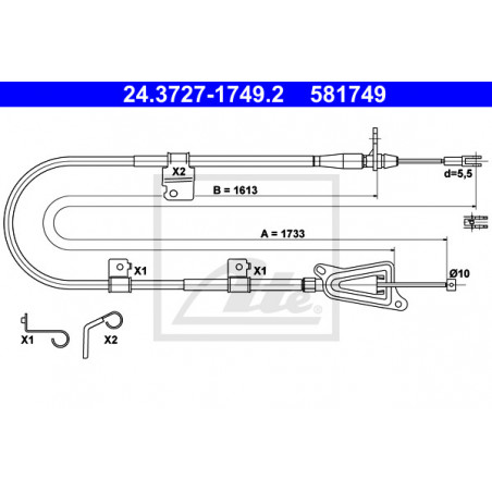 Câble de frein à main ATE