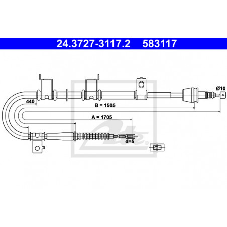 Câble de frein à main ATE