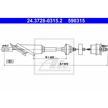 Cable d'embrayage ATE