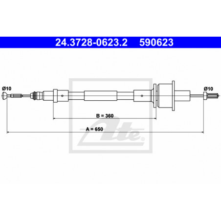 Cable d'embrayage ATE