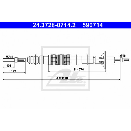 Cable d'embrayage ATE