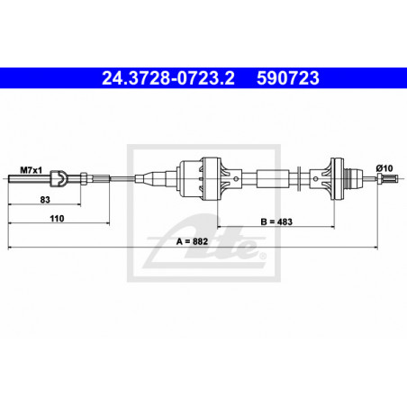 Cable d'embrayage ATE