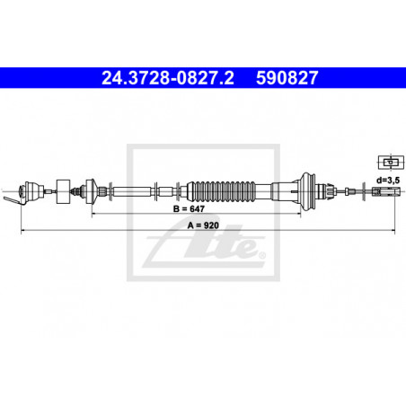 Cable d'embrayage ATE