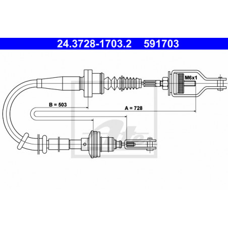 Cable d'embrayage ATE