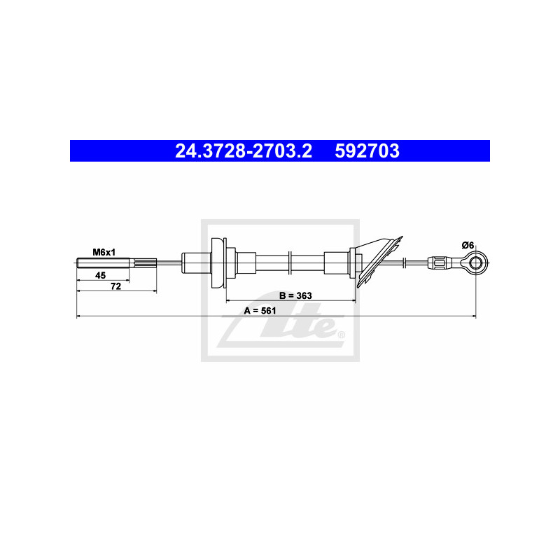 Cable d'embrayage ATE