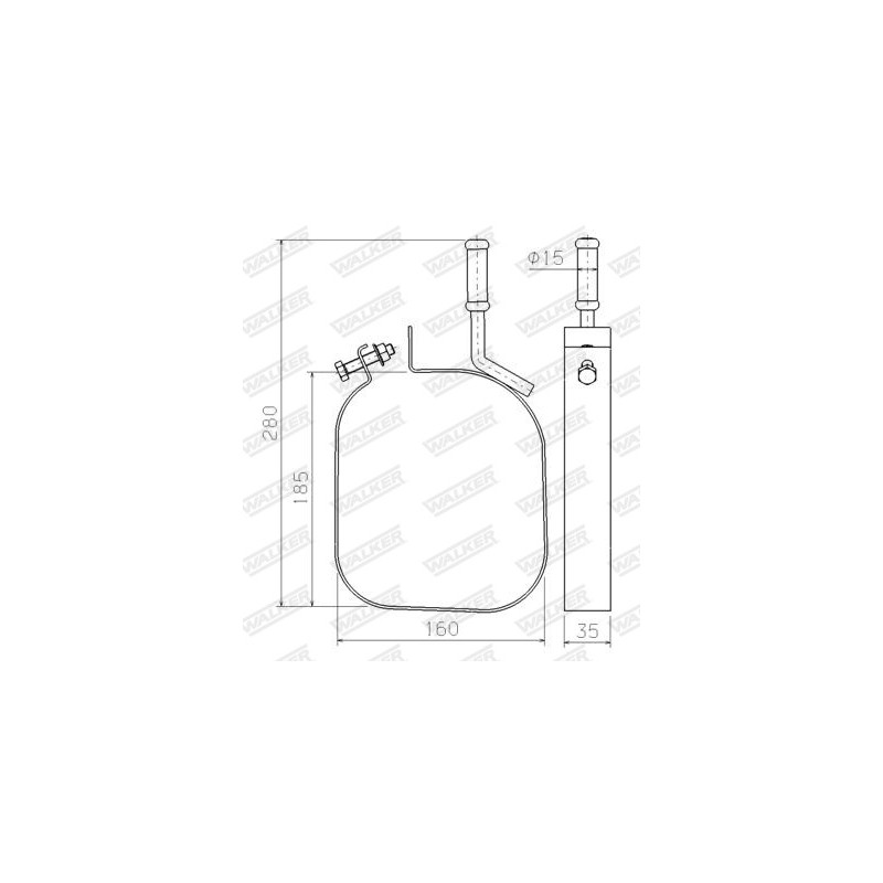 Silent bloc d'échappement WALKER