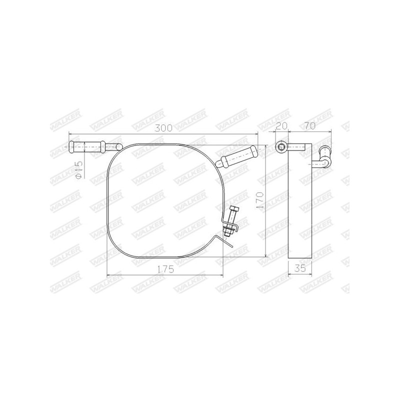 Silent bloc d'échappement WALKER