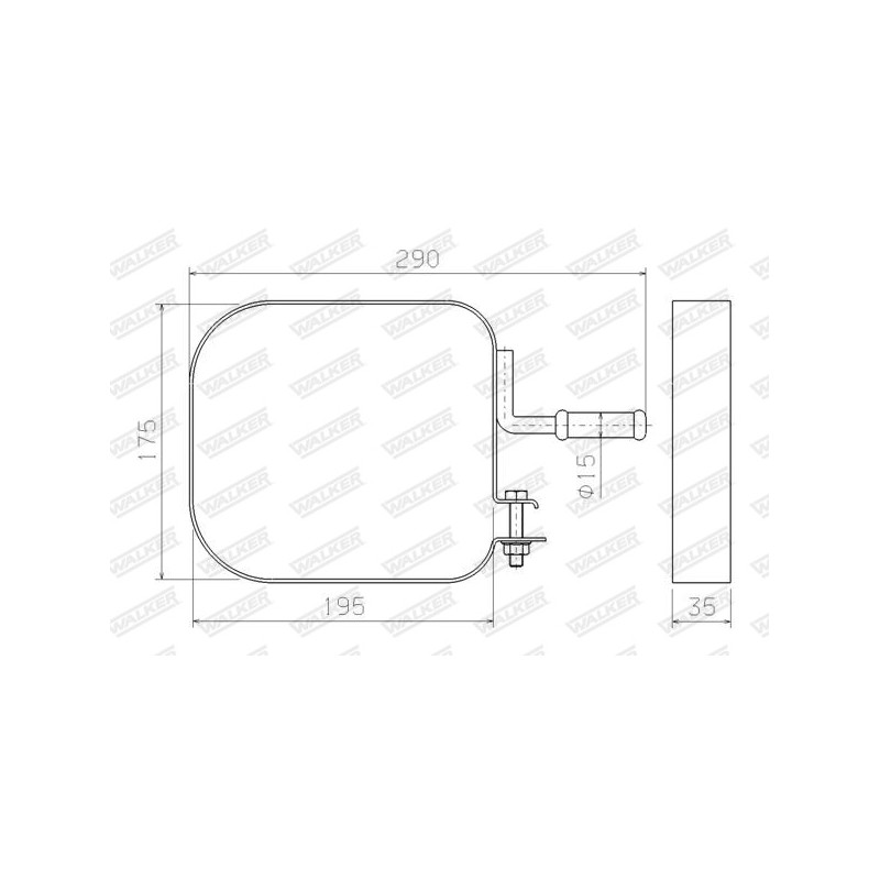 Silent bloc d'échappement WALKER