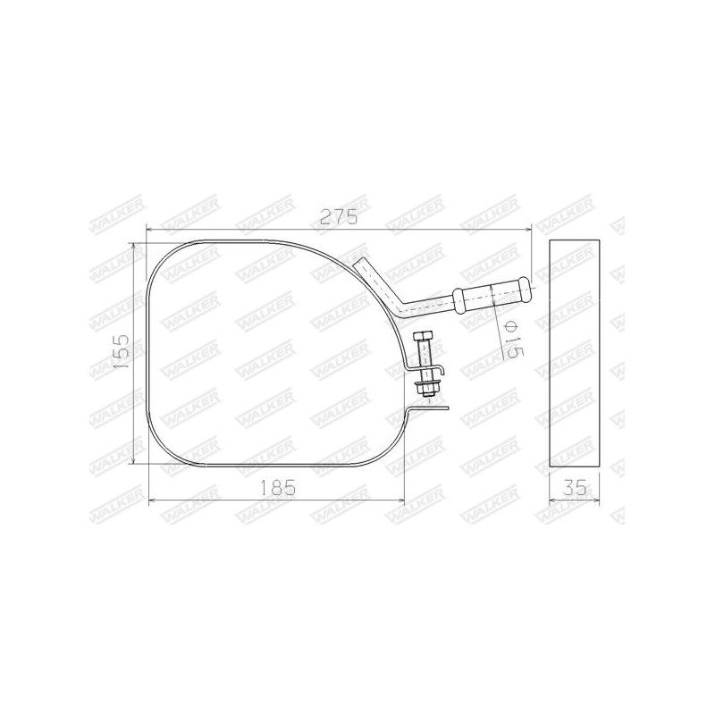 Silent bloc d'échappement WALKER