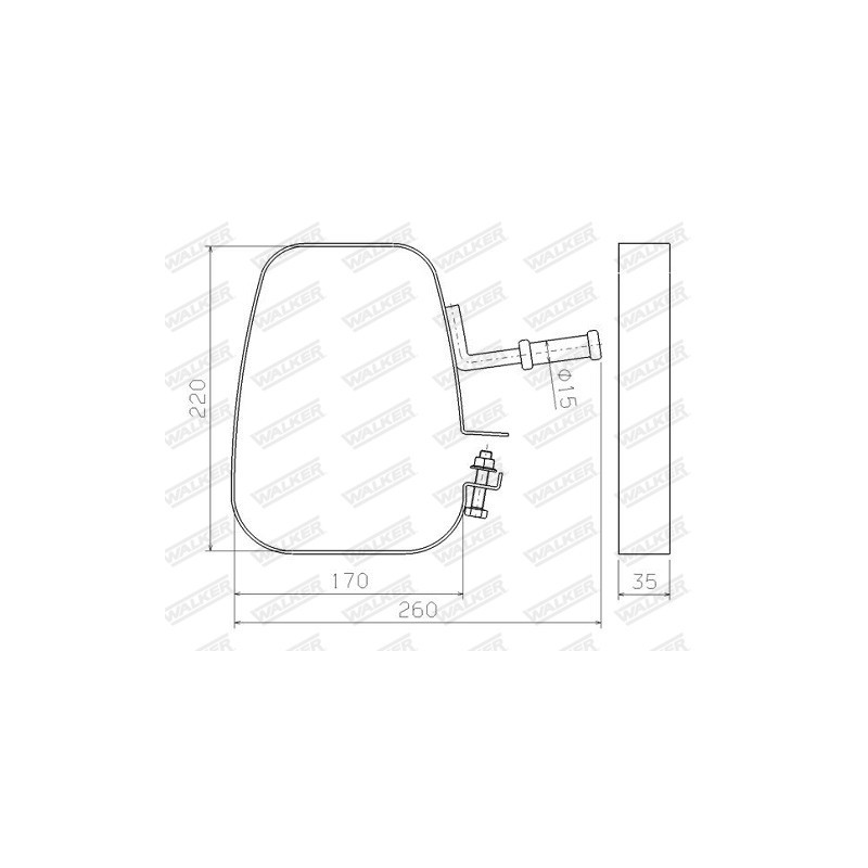 Silent bloc d'échappement WALKER