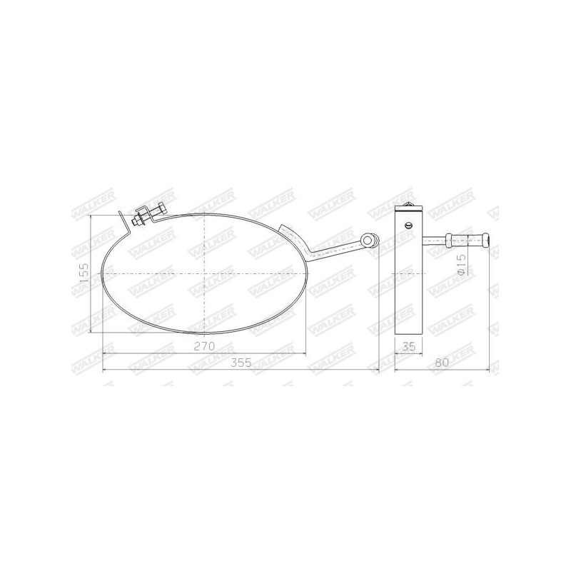 Silent bloc d'échappement WALKER