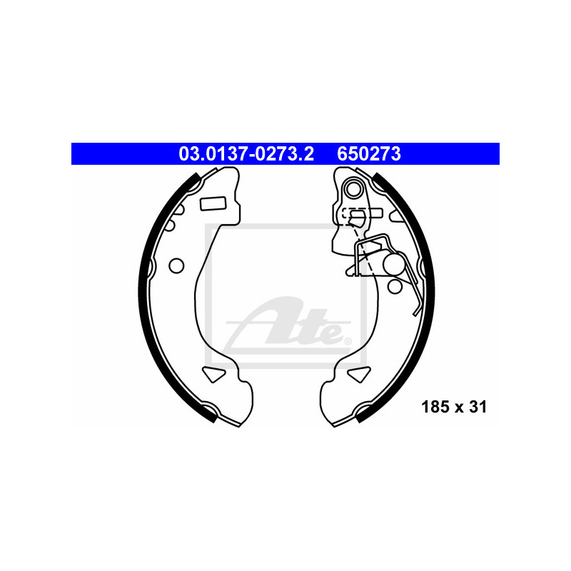 Jeu de mâchoires de frein ATE