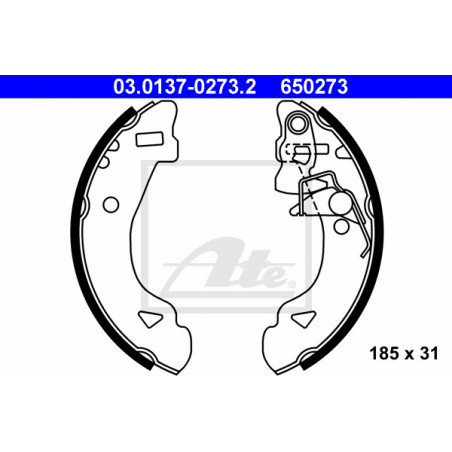 Jeu de mâchoires de frein ATE