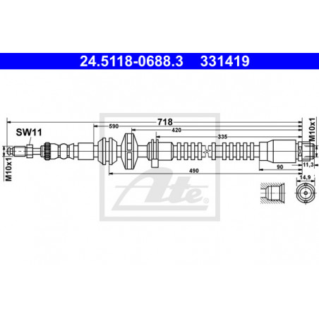 Flexible de frein ATE