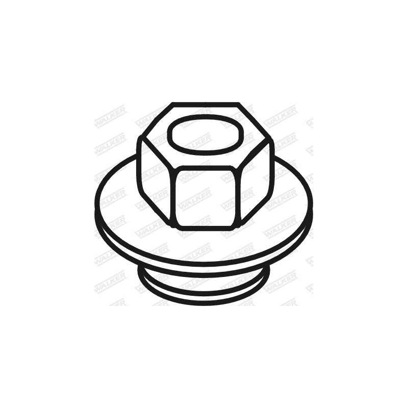 Écrou (collecteur des gaz d'échappement) WALKER