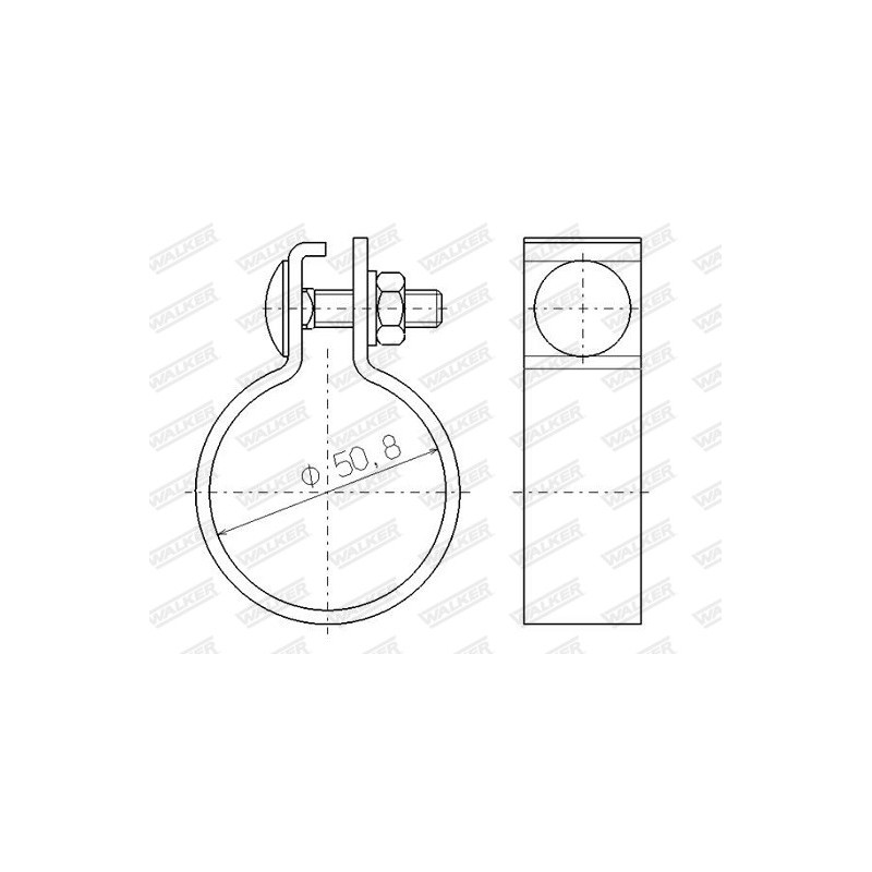 Pièce de serrage (échappement) WALKER