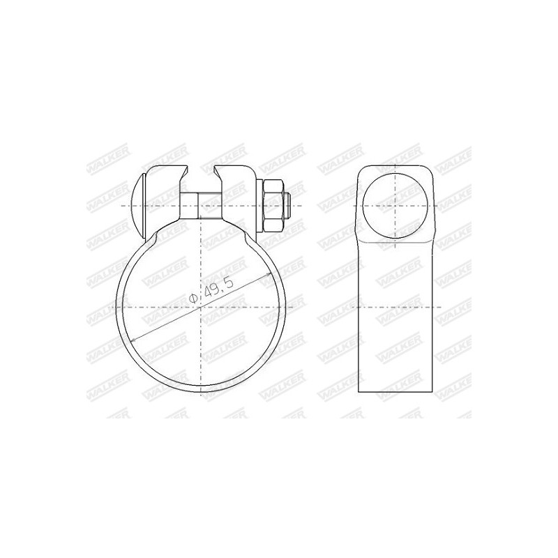 Pièce de serrage (échappement) WALKER