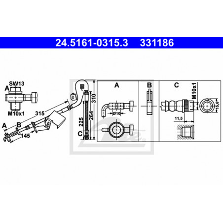 Flexible de frein ATE