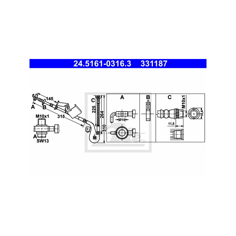 Flexible de frein ATE