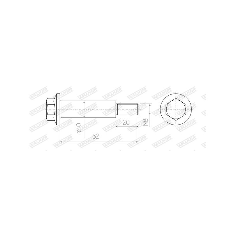 Boulon (système d'échappement) WALKER