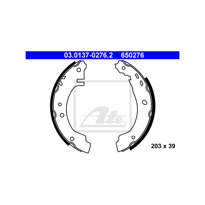 Jeu de mâchoires de frein ATE