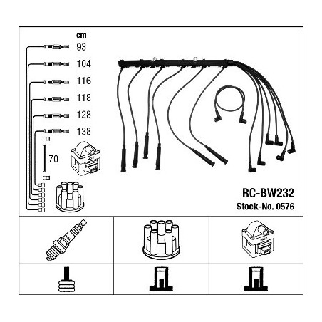Fils de bougies / Faisceau d'allumage NGK