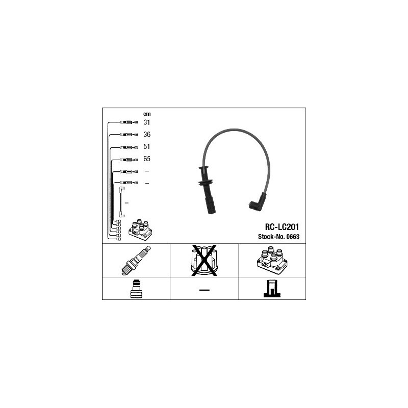 Fils de bougies / Faisceau d'allumage NGK