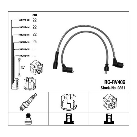 Fils de bougies / Faisceau d'allumage NGK
