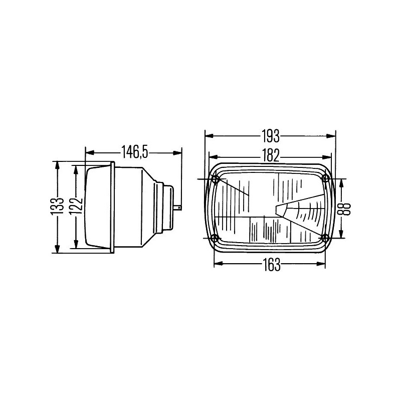 Phare principal HELLA