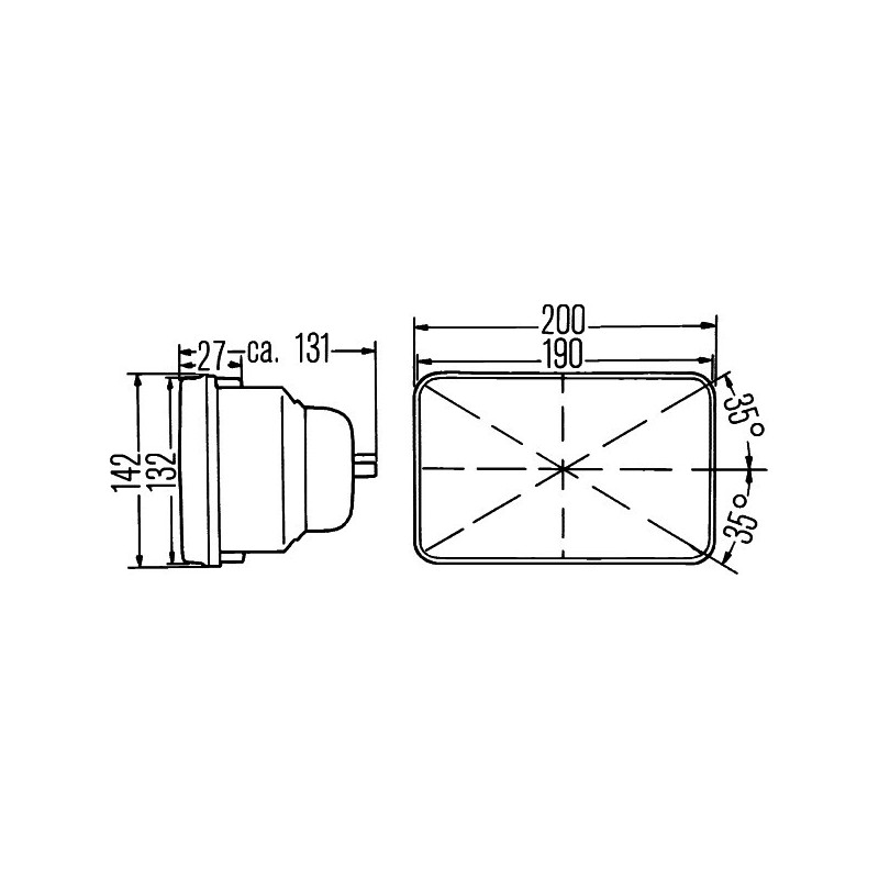 Bloc-optique (Phare principal) HELLA