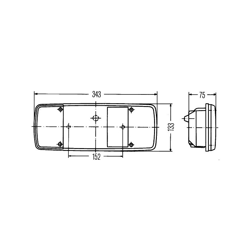 Feu arrière (cabochon) HELLA