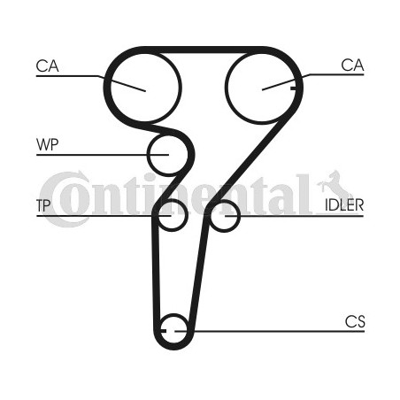 Kit de distribution + pompe à eau CONTINENTAL CTAM