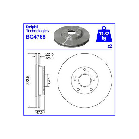 Jeu de 2 disques de frein...