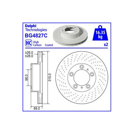 Jeu de 2 disques de frein...