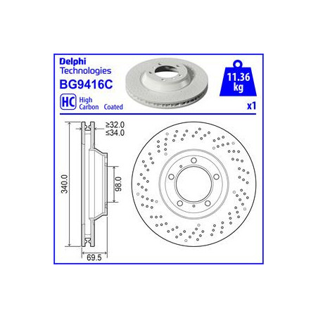 Jeu de 2 disques de frein...