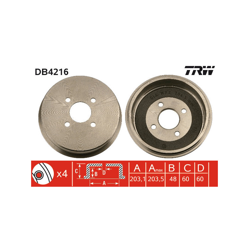 Tambour de frein TRW