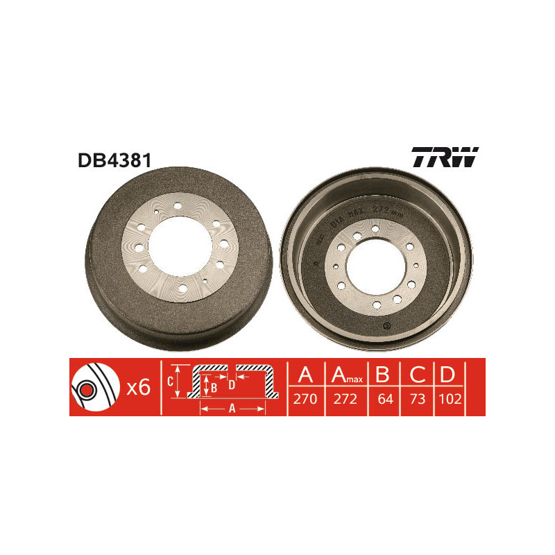 Tambour de frein TRW