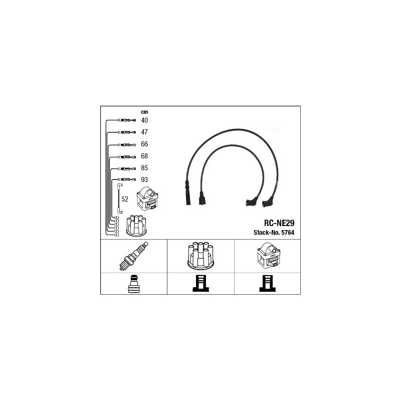 Fils de bougies / Faisceau d'allumage NGK
