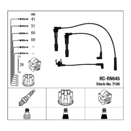Fils de bougies / Faisceau d'allumage NGK
