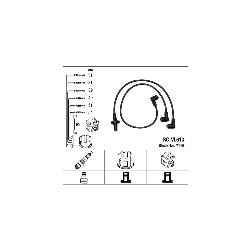 Fils de bougies / Faisceau d'allumage NGK